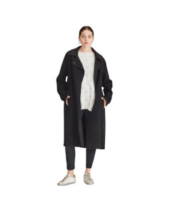 Coats Jackets: Sills Nova Cashmere Wool Blend Coat - Black