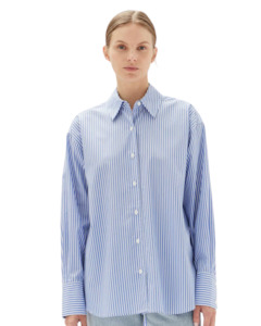 Assembly Label: Assembly Label Poplin Shirt - Blue & White Stripe