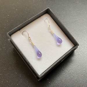 Wearing Glass Ear drops Lavender