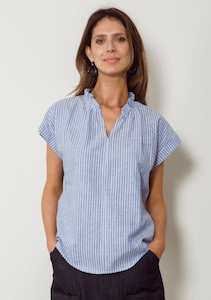 Dalston Esme Top Blue Stripe