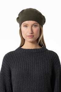 Dinadi Merino Beret Olive Green