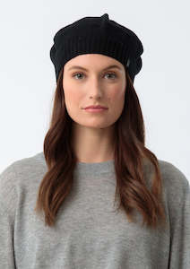 Dinadi Merino Beret Black