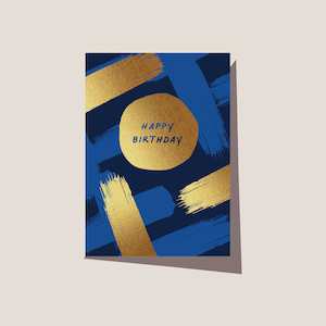 Elm Paper | Card | Navy Brushy Birthday