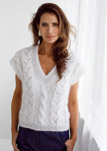 Flock Vicki Vest White Sparkle