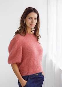 Flock Hand Knits: Flock Bailey Short Sleeve Jumper Coral Pink