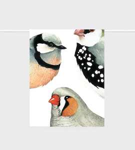 Father Rabbit Tea Towel | Birds