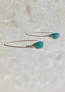 Within Jewellery: within. Morning Dew Drop Earrings Larimar