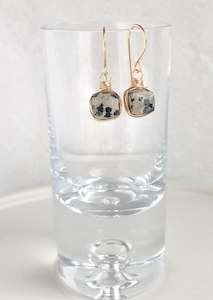 within. Dalmation Jasper Muse Cushion Earrings