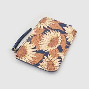 Nice Things Printed Card Wallet Navy