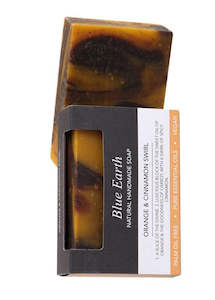 Blue Earth Orange & Cinnamon Swirl Soap