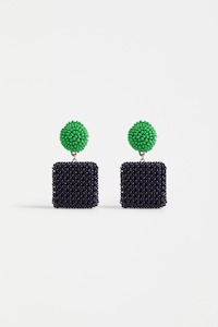 Earrings: Elk Gara Long Drop Earring Bright Navy