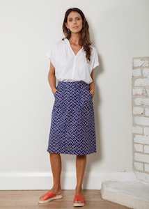 Dalston Sara Skirt Lilac Print