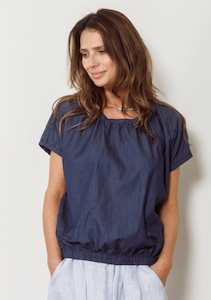 Dalston Izzy Top Indigo Chambray