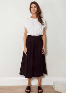 Dalston Cleo Skirt Black Self Check