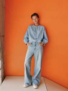 Indi Cold: Indi & Cold Wide Leg Denim Pant