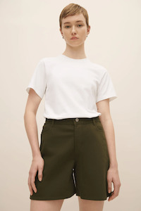 Kowtow Eddy Shorts Khaki Denim