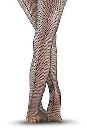 RHINESTONE SEAM FISHNET TIGHTS