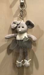 Mouse Keyring -Grey