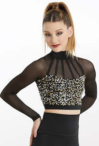 Cage Strap Sequin Crop Top - MC