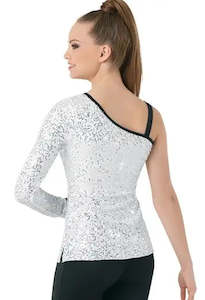 Hire - Silver one sleeve top