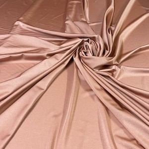 Coffee Cream 1st Grade Shiny Nylon Lycra 0.7m Remnant