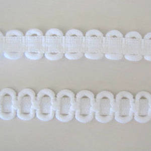 White Double Loop Fancy Elastic 1.5cm wide