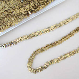 Products: Gold Laser Stretch Hologram Sequin 1cm Wide