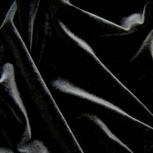 Stretch Velvet Black 0.4m Remnant