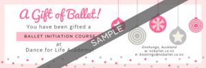 Ballet Initiaiton Course Gift Voucher – Dance For Life Academy