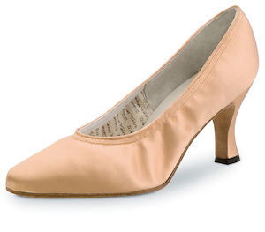 Adult, community, and other education: Laura Satin Flesh Court Shoes by Werner Kern - Dancerama