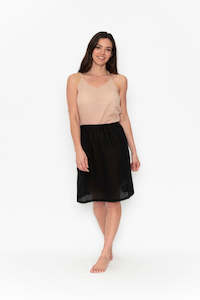 Womenswear: Orientique Cotton skirt slip - Black