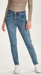 Womenswear: Junkfood Kailey Dark Blue Medium Length Jean