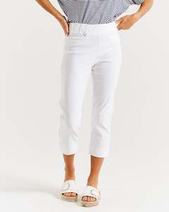 Womenswear: Betty Basic Crop Bengaline Pant BB5016 - White