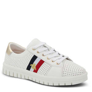 Laguna Quays Elope Leather Sneakers - White/Gold