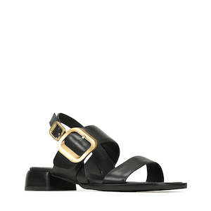 EOS Tegean-2 Leather Sandals - Onyx