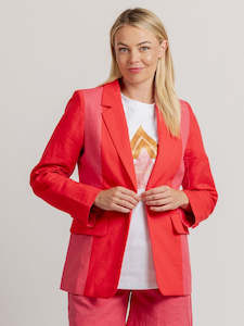 Mi Moso Tess Blazer Red and Pink