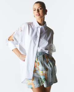 Fate + Becker Lily Pad Broderie Shirt 17326TWFA - Ivory