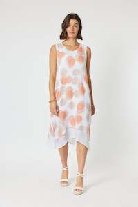 Clarity Portofino Spot Dress C46207 - Melon