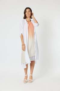 Clarity Long Duster Shirt C45847 - White