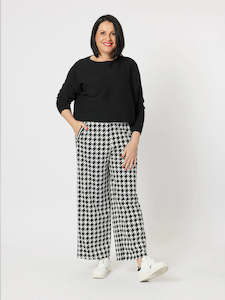 Clarity Houndstooth Pant C44093 - Black