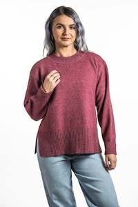 Koru Split Hem Jumper KO556 - Rose