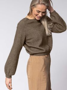 Noble Wild Bellow Sleeve Jumper NW3197 - Latte