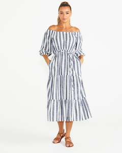 Womenswear: Sass Harley Midi Dress 18460DWSS - stripe