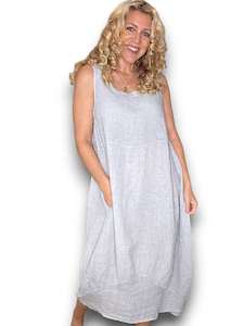 Helga May plain Maxi Tank dress - Silver