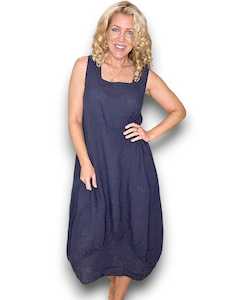 Helga May plain Maxi Tank dress - Navy