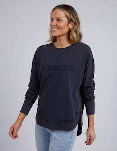 Foxwood Washed Simplified Crew 55x0128 - Navy