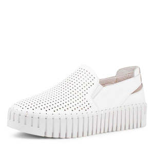 Django & Juliette Bartas White White sole Leather Sneakers