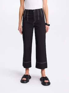 Marco Polo 3/4 Wide Leg Pant YTMS58243 - Black