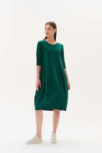 Tirelli Diagonal Seam Dress 23D3103 - Emerald