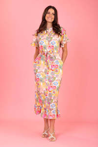 Charlo Willow Maxi Dress Watercolour CH336